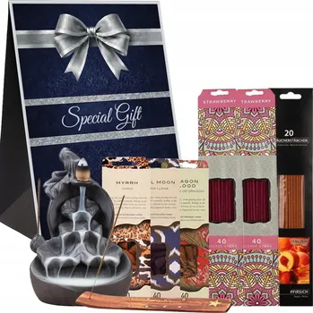 Čajovna Vonné tyčinky s aromalampou SD vánoční sada s dřevěným stojanem