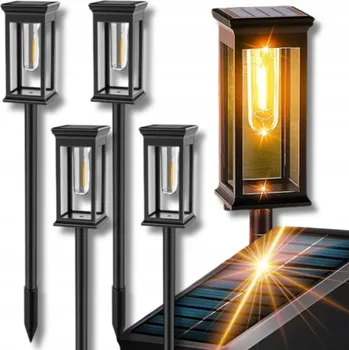 Venkovní osvětlení Solární lampa GARDENICO, černá, 44 cm, 2 ks