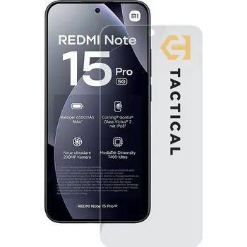 Mobilní telefon Tactical Glass Shield 2.5D sklo pro Xiaomi Redmi Note 15 Pro 5G Clear