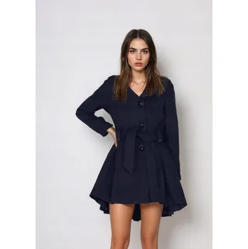 Dámský kabát Steve Madden dámský kabát modrý klasický s kapucí velikost M