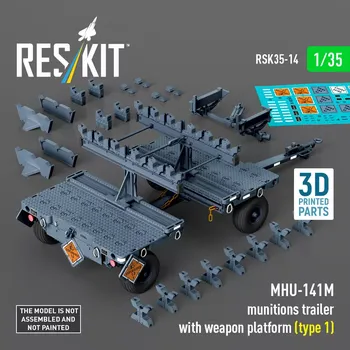 Plastikový model Reskit 1/35 MHU-141M munitions trailer w/ weapon platform