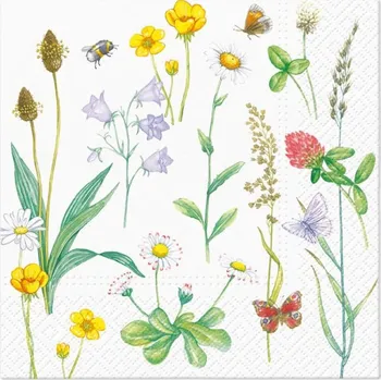 Velikonoční dekorace Velikonoční ubrousky s obrázky lučního kvítí 949024