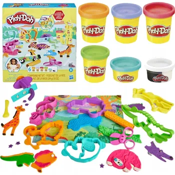 Modelovací hmota PLAY-DOH SAFARI s divokými zvířaty