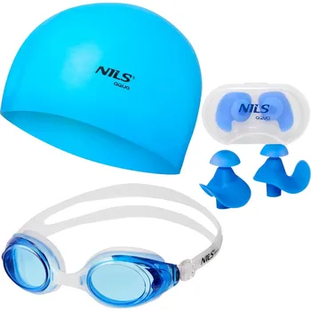 Plavecké brýle Plavecký Set Brýle na Plavání do Bazénu + Čepice + Špunty do Uší