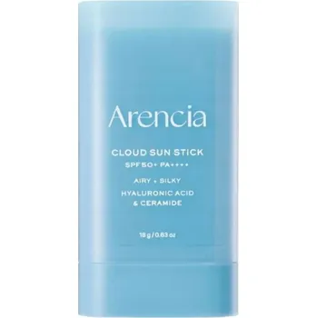 Přípravek na opalování Arencia Cloud Sun Stick SPF50+ Cica PDRN Ceramidy Matující Tyčinka na Opalování 18 g