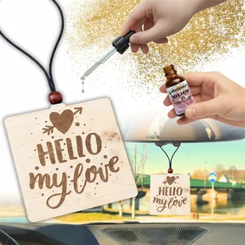 Vůně do auta Vůně do auta HELLO MY LOVE + parfém | Osvěžovač vzduchu do auta jako dárek