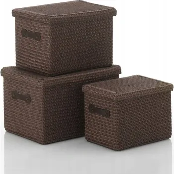 Úložný box Krabice s víkem – odstíny šedé a stříbrné