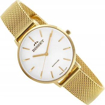 Hodinky Dámské hodinky Bisset na zlatém náramku BSBF32