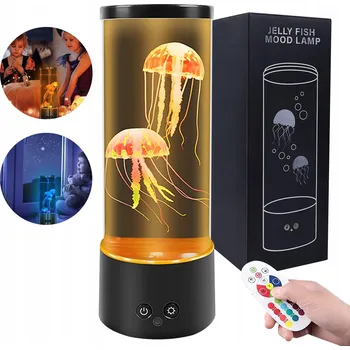 Lampička LÁVOVÁ LAMPA, LAMPA MEDÚZA, NOČNÍ LAMPA LED RGB DO AKVÁRIA PRO DĚTI