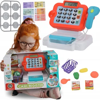 Hra na obchod Dětská Pokladna Obchod Interaktivní Příslušenství Skener Bankovky