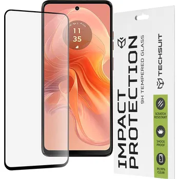 Techsuit - 111D Full Cover / Full Glue Glass - Motorola Moto G04 - černý