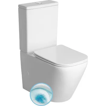 WC sada IMALA WC kombi, Vortex Rimless, spodní/zadní odpad, bílá