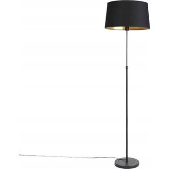 Stojací lampa Stojací lampa černá s černým stínidlem 45 cm nastavitelná - Parte