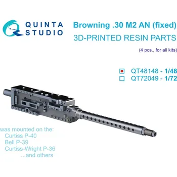Plastikový model Quinta studio 1/48 Browning .30 M2 AN (fixed) MG (4 pcs.)
