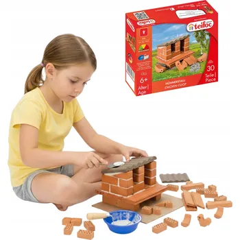 ostatní stavebnice Stavebnice Sada Brick Cihly Teifoc Kurník 30 dílků
