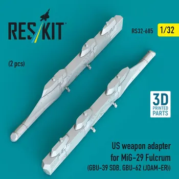 Plastikový model Reskit 1/32 US weapon adapter for MiG-29 Fulcrum (2 pcs.)