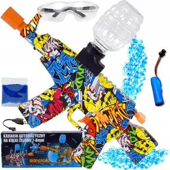 Dětská zbraň PISTOLE NA GELOVÉ KULIČKY VODNÍ AUTOMAT PUŠKA VELKÁ SADA PŘÍSLUŠENSTVÍ