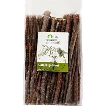 Krmivo pro hlodavce Tivo přírodní kousátko pro hlodavce a králíky – jablečné větvičky XXL 400g
