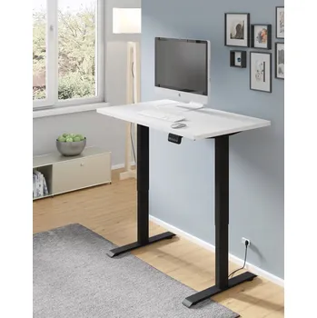 Psací stůl Obdélníkový psací stůl Homlando 120 x 65 x 75,5 cm bílý, černý