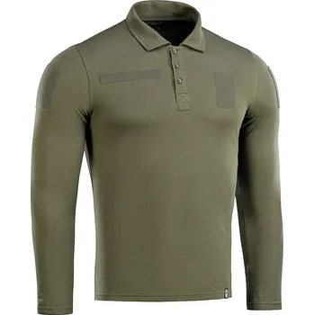 Pánské tričko M-Tac Tričko Pánské taktické polo s dlouhým rukávem 65/35 Army Olive XS