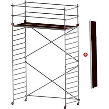 Lešení Profesionální lešení JUMBO - Pro Double Towers s montážní podlážkou : 305 x 135 cm | 4.2 / 6.2 m