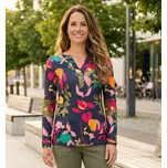 Dámské triko KIXMI ROWENA TMAVĚ MODRÁ S