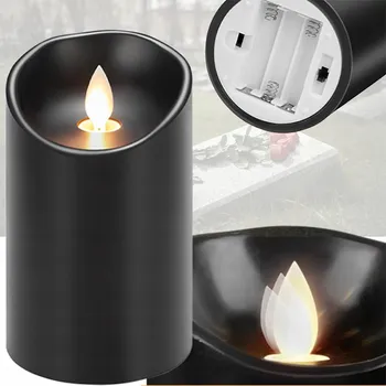 Svíčka Vložka do hřbitovních svíček Svíčka na baterie Led svíčka 15 cm Efekt plamene