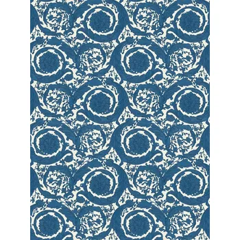 Tapeta A.S. Création | Vliesová tapeta na zeď Versace 6 79135-4 | 0,53 x 10,05 m | modrá, bílá + Modrá, bílá vliesová tapeta na stěnu 791354 v rozměru 0,53 x 10,05 m