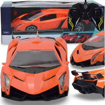 autíčko SPORTOVNÍ AUTOMOBIL MODEL OVLÁDANÝ S OVLADAČEM RC ZVUK AUTO SVĚTLA AKU