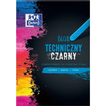 Blok Technický blok Oxford A4 10 listů 210G Černý