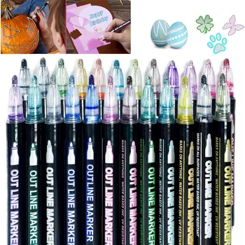 FIXY FIXY MAGICKÉ METALICKÉ POPISOVAČE DVOJITÁ KONTUROVACÍ LINKA 24ks