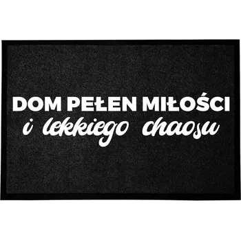 Rohožka VSTUPNÍ ROHOŽKA 40X60 ČERNÁ DO DOMU VTIPNÁ ZÁBAVNÁ DOMOV PLNÝ LÁSKY