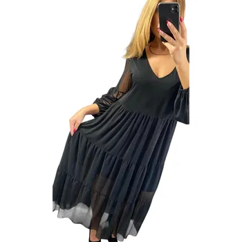 Dámské šaty Maxi koktejlové šaty Genesy Glamour, velikost 48