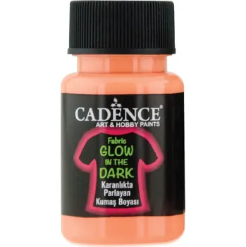 Speciální výtvarná barva Barva na textil svítící ve tmě Cadence, 50 ml - oranžová