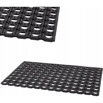 GUMOVÁ AŽUROVÁ ROHOŽKA S OKY 58X39 CM VNĚJŠÍ GUMOVÁ POD DVEŘE