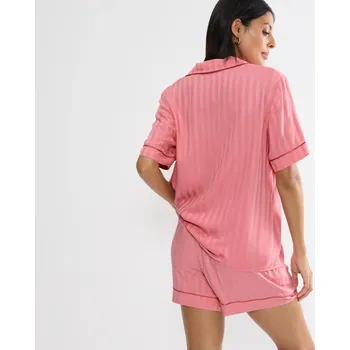 Dámské pyžamo Amourette Jacquard Boyfriend Shirt - RED - TRIUMPH RED - TRIUMPH 44