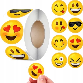 samolepka Barevné emotikony Samolepky v roli 500 ks DIY Smajlíci pro děti MOTIVAČNÍ