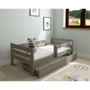 Dětská postel Dětská postel EDITA z masivu borovice - 200x90 cm - šedá