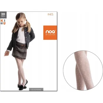 Dětské punčocháče Knittex bílé z polyamidu, velikost 122