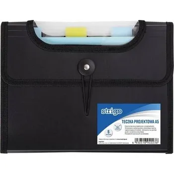 Aktovka na dokumenty Aktovka Strigo V-file A5 se 6 přihrádkami, černá