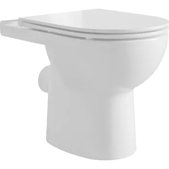 WC sada TAVON WC kombi mísa, Rimless, 61x35,5 cm, zadní odpad, bílá