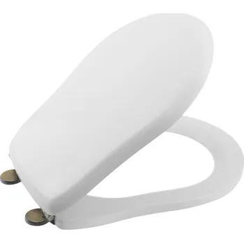 Koupelnové sedátko RETRO WC sedátko Soft Close, bílá/bronz