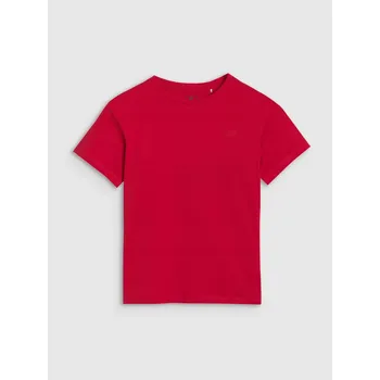 Dětská móda 4F dětské tričko červené bavlna velikost 140