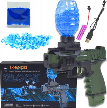 Dětská zbraň PISTOLE PUŠKA ELEKTRICKÝ STROJNÍ AUTOMAT NA GELOVÉ KULIČKY SADA