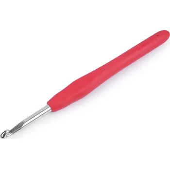 Nástroj na niť a příze Háček na háčkování se silikonovou rukojetí vel. 2-6, malé, 8 (5,5 mm) náhodná barva