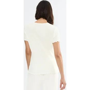 Dámské pyžamo Mix & Match Top SSL Pointelle - WHITE - TRIUMPH WHITE - TRIUMPH 40
