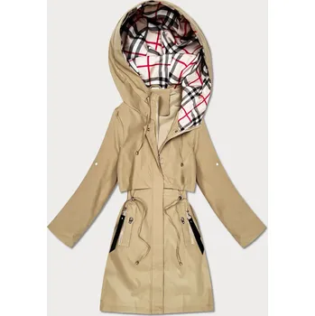 Lekka parka damska na podszewce Goodlookin piaskowa (KK60407-2#) odstíny béžové XXL (44)