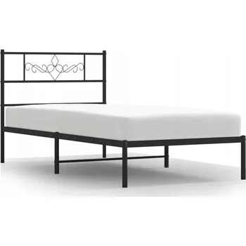 Postel Klasický rám postele z kovu, černý, 207x95x90 cm