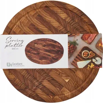 Kuchyňské prkénko Prkénko servírovací a krájecí teakové dřevo 28 x 2 cm