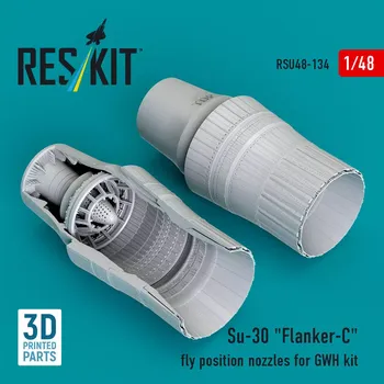 Plastikový model Reskit 1/48 Su-30 Flanker-C fly position nozzles (GWH)